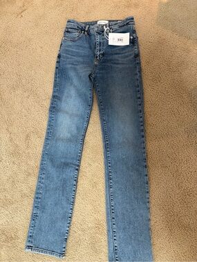 Frame Light Wash High-Rise Skinny Jeans